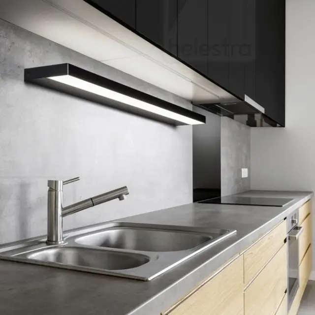 Φωτιστικό Τοίχου LED SLATE Ματ Μαύρο 900 mm IP44 Άμεσου & Έμμεσου Φωτισμού 20W – Minimal Design 2