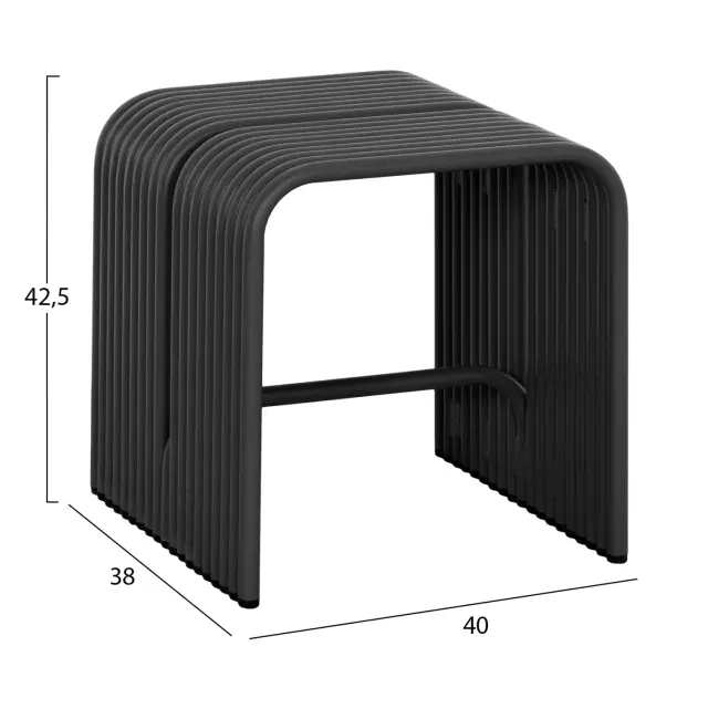 ΣΚΑΜΠΟ FB96325.01 ΑΛΟΥΜΙΝΙΟ ΣΕ ΜΑΥΡΟ 40x38x42,5Yεκ. 2