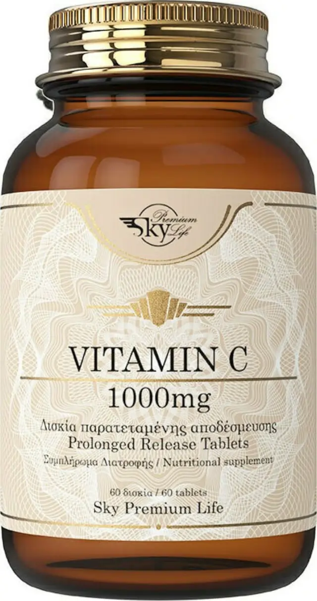 Sky Premium Life Vitamin C Βιταμίνη για Ενέργεια & Ανοσοποιητικό 1000mg 60 ταμπλέτες