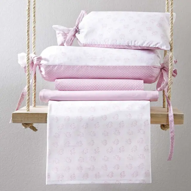 Σετ Σεντόνια 3x 115x180cm Birdies Pink Nima