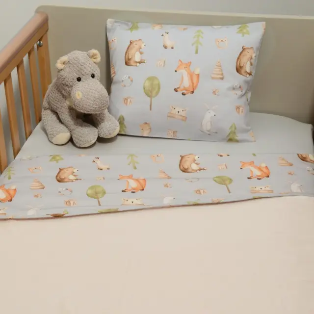 Minky ΝEW Κουβέρτα Κούνιας Διπλής Όψης 100x150 Des -427 Oliver Baby