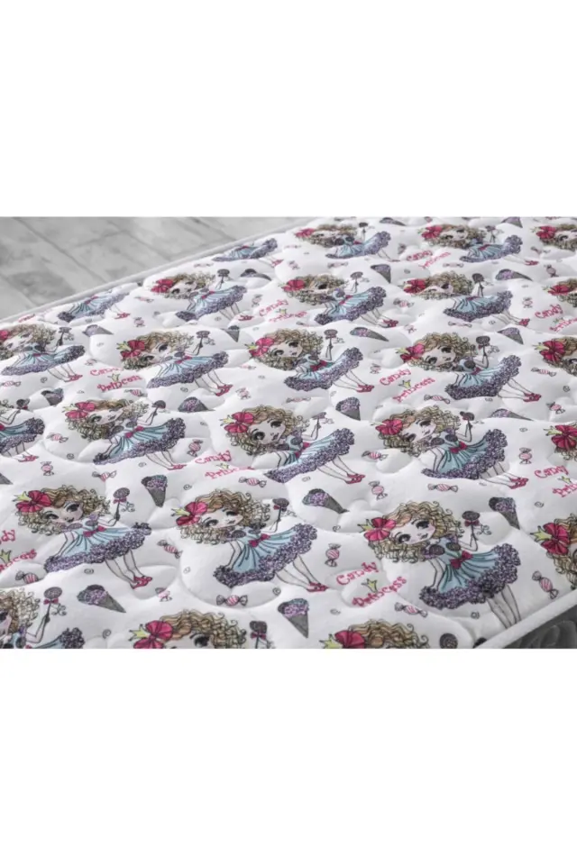 Stewehome Παιδικό Ορθοπεδικό Στρώμα Candy Princess Σκληρό Γκρι 90x190x22 cm 3