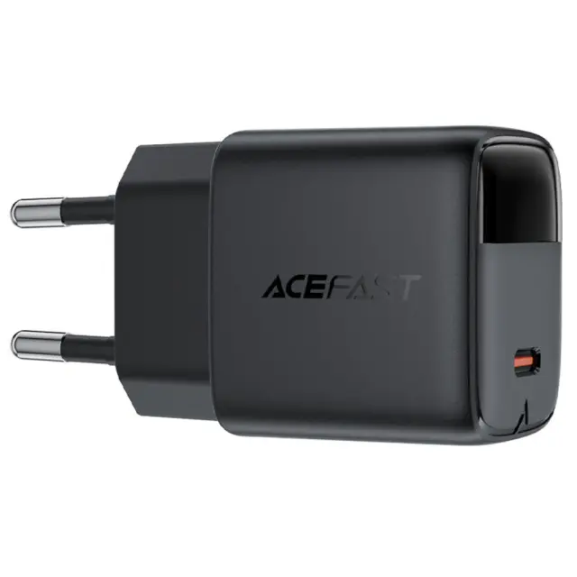 Φορτιστής Ταξιδίου Acefast A113 Fast Charging USB-C PD20W GaN με Digital Ένδειξη Φόρτισης Μαύρος 3