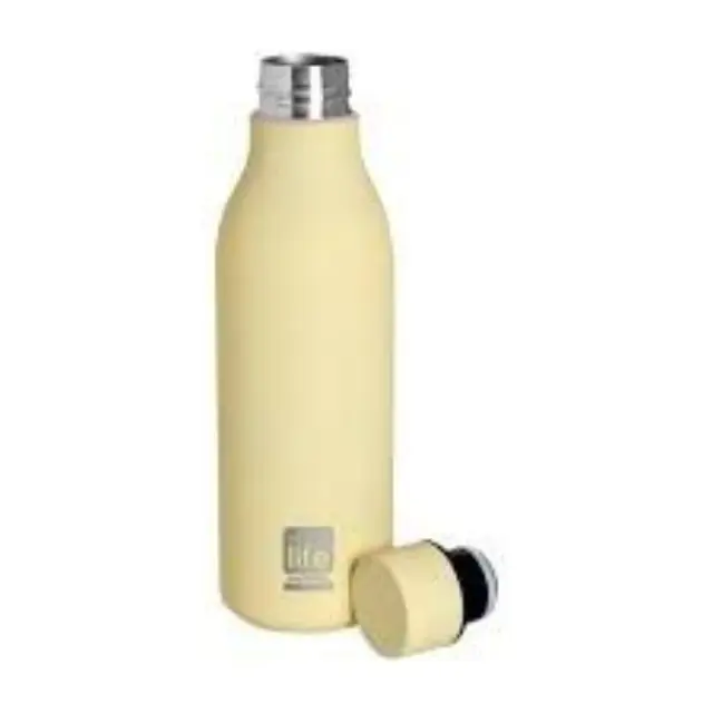 Ecolife® - Μεταλλικό Μπουκάλι Θερμός 550ml- Cream (33-BO-2351). 2