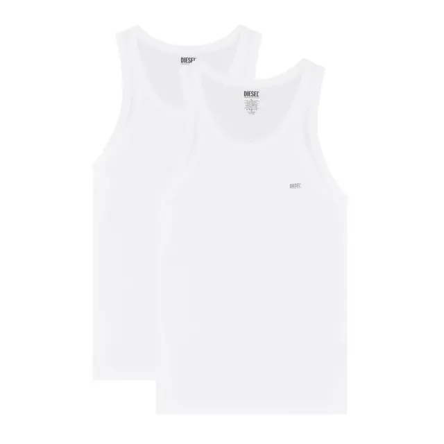 Diesel Ανδρικό Φανελάκι Τιράντα Tank Top Walty - Διπλό Πακέτο, Χρώμα Λευκό