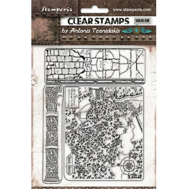 Σφραγίδα 14x18cm, Stamperia, Magic Forest, Bricks