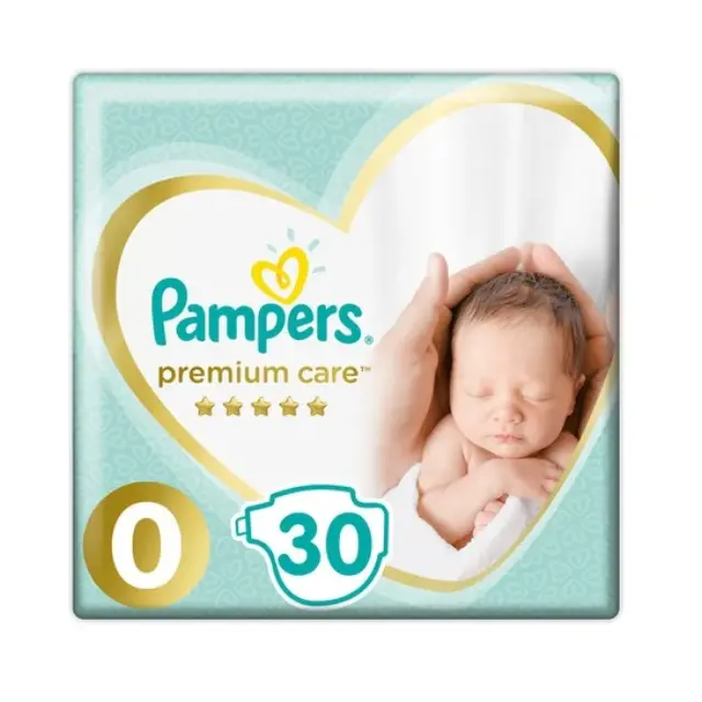 Pampers Premium Care Βρεφικές Πάνες με Αυτοκόλλητο No0 (έως 3kg) 30τμχ 2