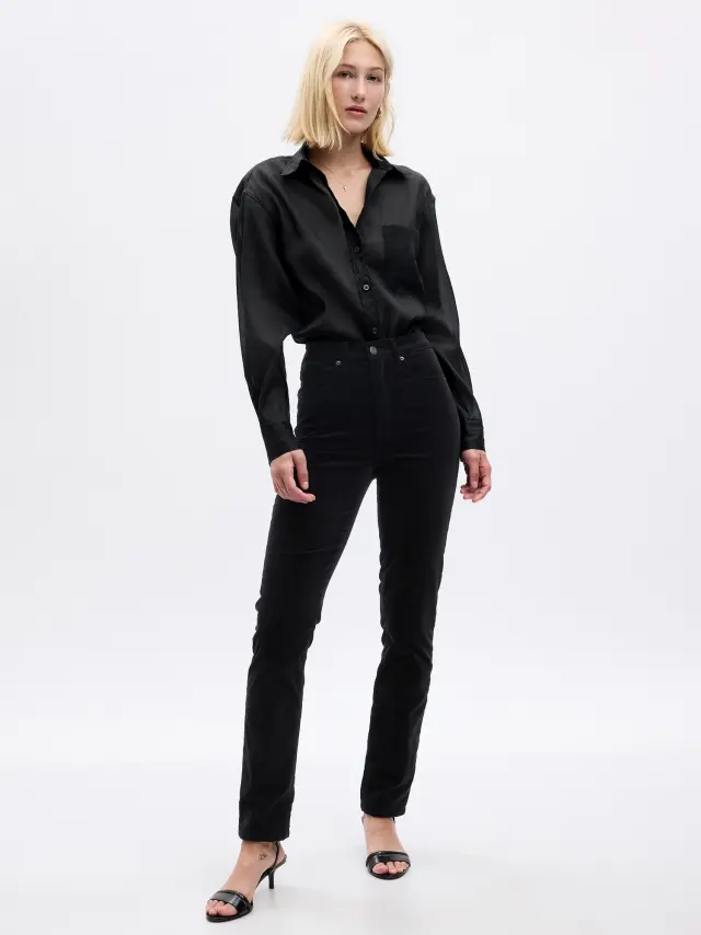 Μαύρο Sheer Big Shirt Πουκάμισο BLACK