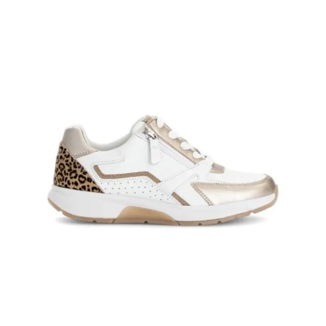 Gabor Sneakers Γυναικείο Δέρμα-Υφασμα Άσπρο GAB/86878 53-WEISS