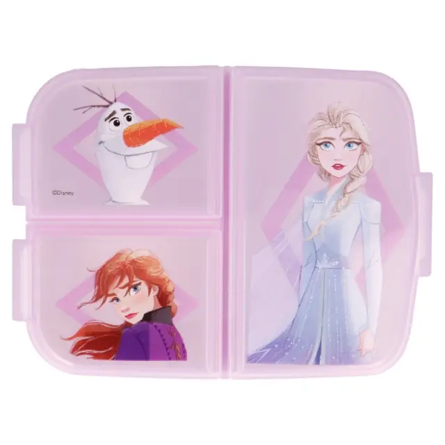 Πλαστικό Παιδικό Δοχείο Φαγητού Ροζ Frozen II -51020 2
