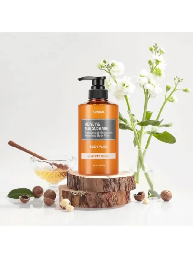 Kundal Honey & Macadamia Pure Body Wash 500ml White Musk - Αφρόλουτρο σώματος με άρωμα White Musk 2