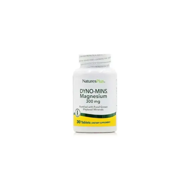 Nature's Plus Dyno-Mins Magnesium 300mg, Οργανικό μαγνήσιο 300mg, 30tabs