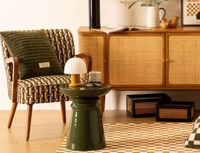Τραπεζάκι Βοηθητικό Jaya Atmosphera με διαστάσεις 38x43cm - Green 197799B