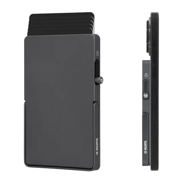 Valenta Πορτοφόλι Καρτών με RFID & Stand Κινητού / Magsafe Card Protector & Phone Stand (2 χρώματα) - Graphite Grey 3