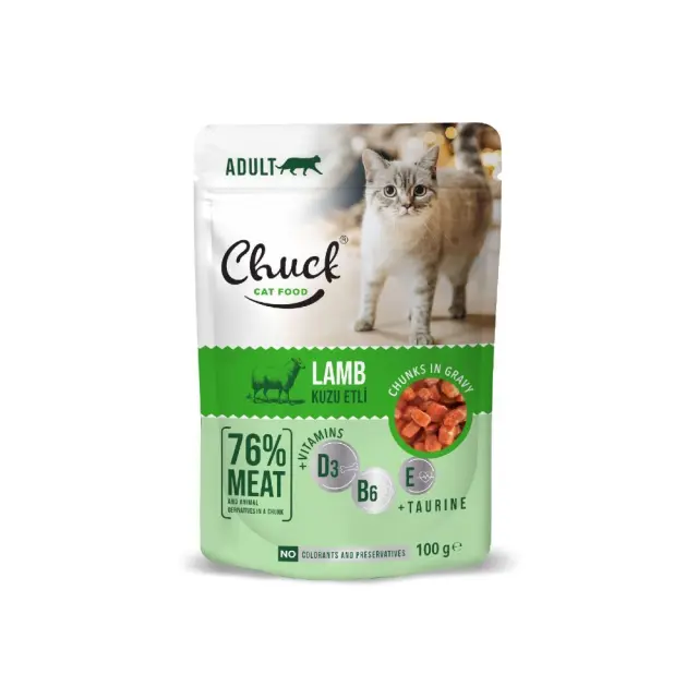 Chuck Αρνί Υγρή Τροφή Γάτας 100gr