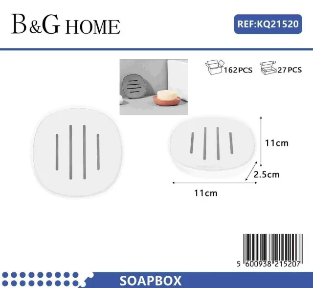 Σαπουνοθήκες μπάνιου πλαστικές - Σετ 9pcs - White - 21520 2