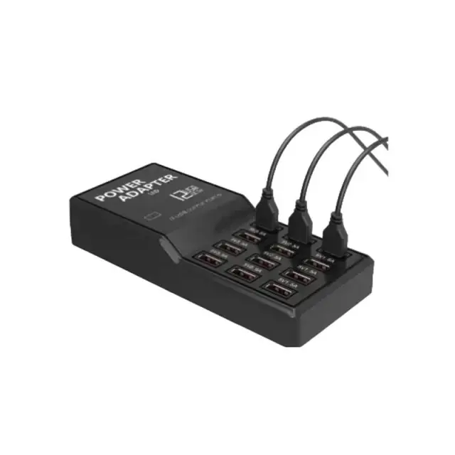 Andowl Βάση Φόρτισης με 12 Θύρες USB-A 60W σε Μαύρο χρώμα Q-CD630 - USB Fast Charger 075761 2