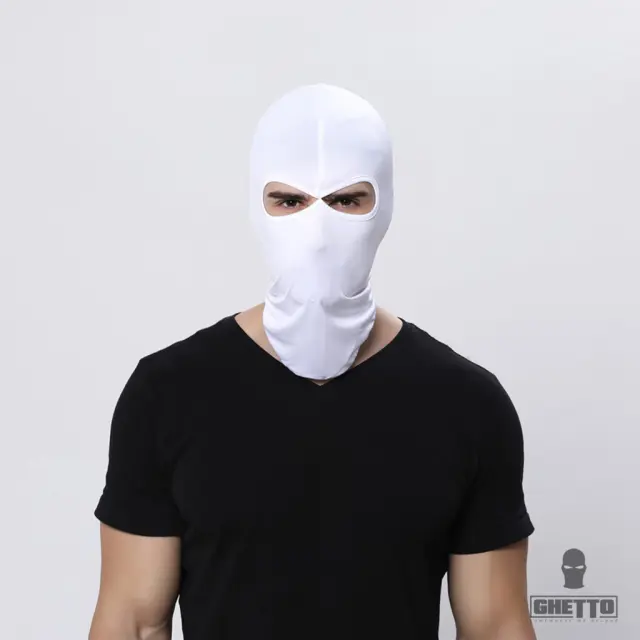 Ghetto Balaclava 2 Hole Unisex White