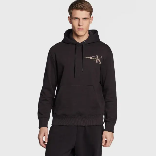 Calvin Klein - Ανδρικό Φούτερ Hoodie Regular Fit J30J322524-BEH Μαύρο - XL