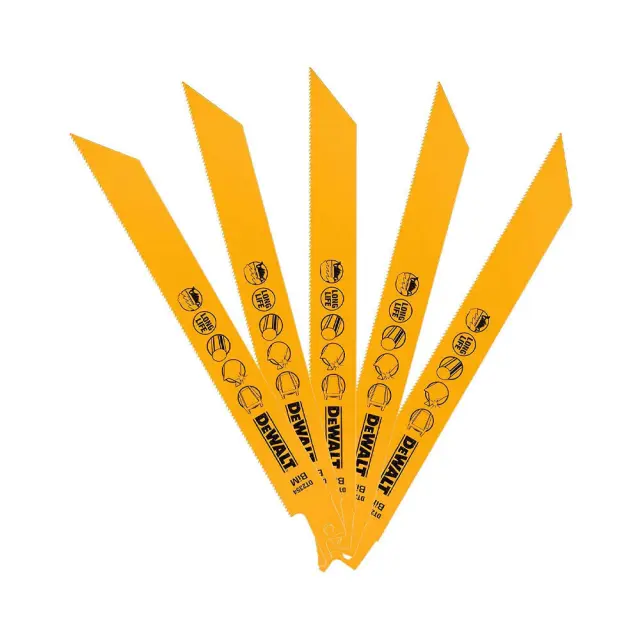 Reciprocating Blades Bi Metal - 203mm (5Pack) DT2354-QZ DeWalt