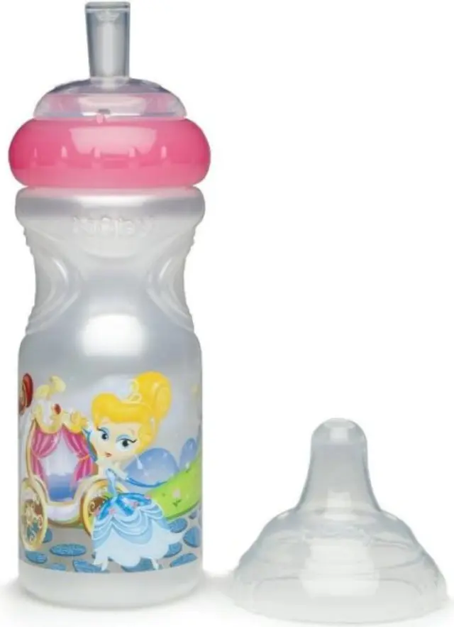 Nuby Κύπελλο Με Καλαμάκι Σιλικόνης 300ml Princess Pink 1230