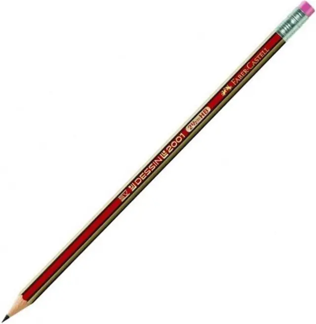 Faber Castell Dessin 2001 Μολύβι 2B με γόμα Κόκκινο / 112101 (Faber Castell)