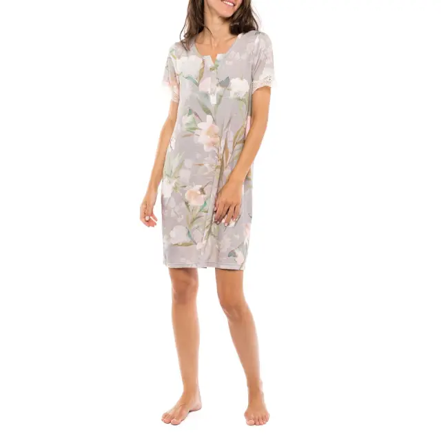 Γυναικείο νυχτικό Grey Blossom S1142 Τύπος Pink Label - S