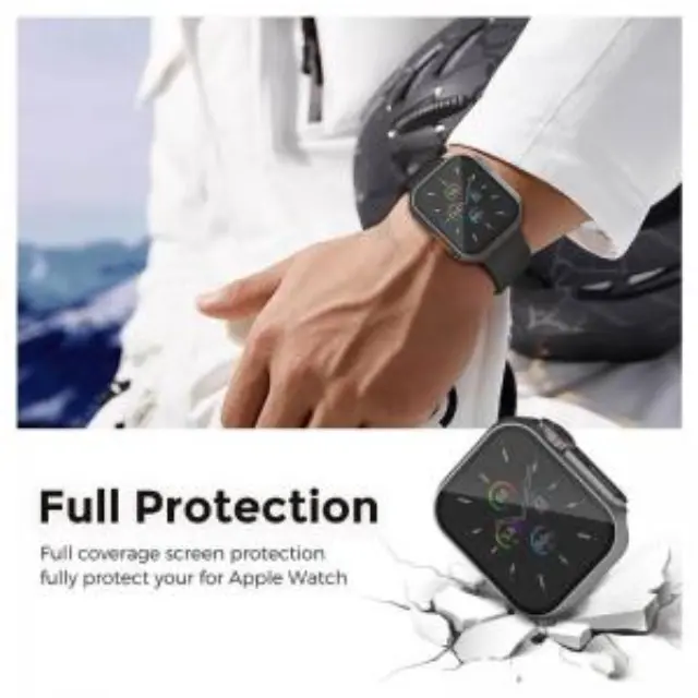 Θήκη PC με Tempered Glass Ahastyle WG115 Apple Watch 7/ 8/ 9 45mm Upgrade σε Ultra Γκρι N66872 3