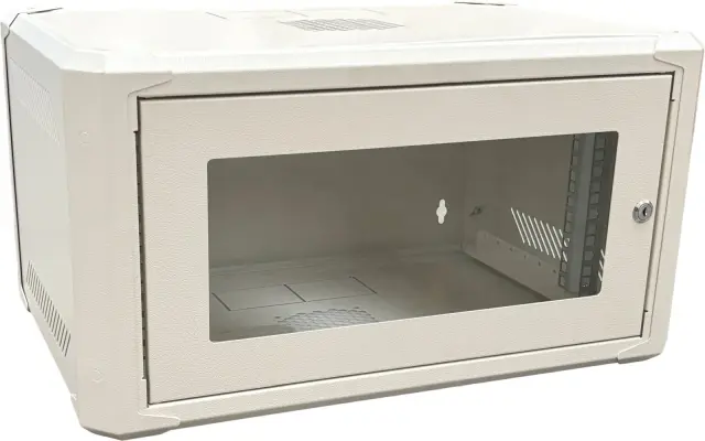 Conexpro networking cabinet 19" 4U/400mm, FLAT PACK, glass door