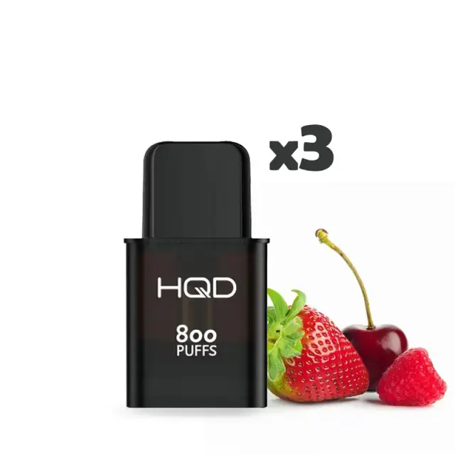 Strawberry Raspberry Cherry Ice EOS 2.0 Disposable Prefilled Pods 18mg 800 Puffs (3τμχ) – HQD