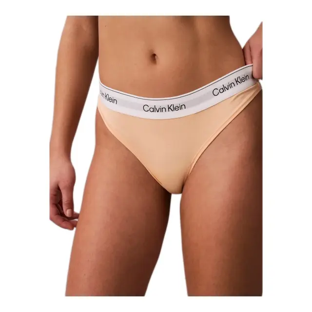 Calvin Klein Γυναικείο String Thong - Icon Cotton Modal, Χρώμα Peach Bliss 2