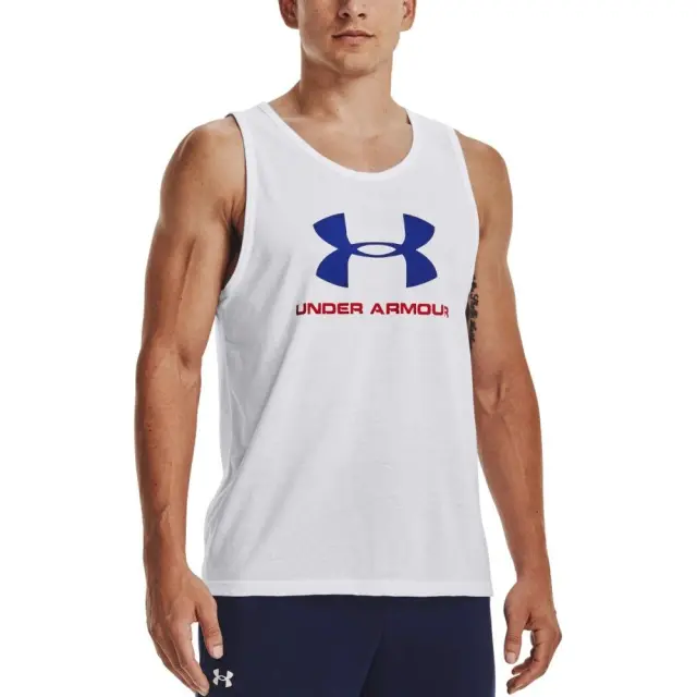 Under Armour Sportstyle Logo Tank (1329589-104) - Λευκό - XXL