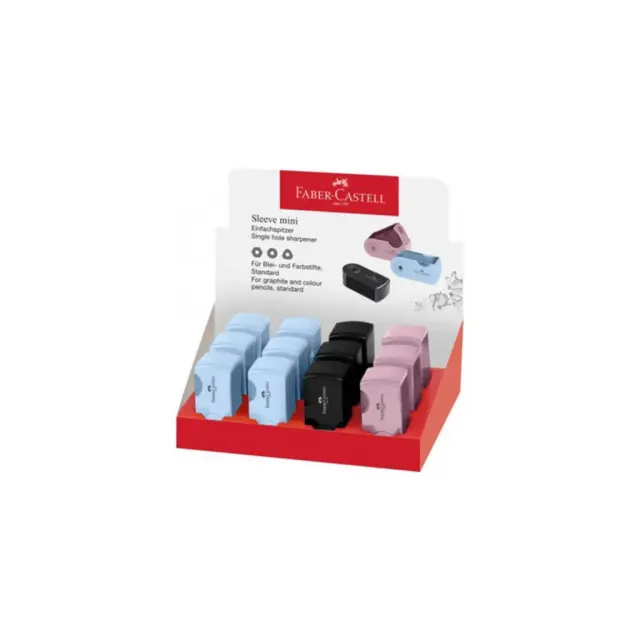 Faber Castell Ξύστρα Sleeve Mini Μονή Sky Blue Μαύρο Ρόζ (Διάφορα Χρώματα) / 182774 (Faber Castell)