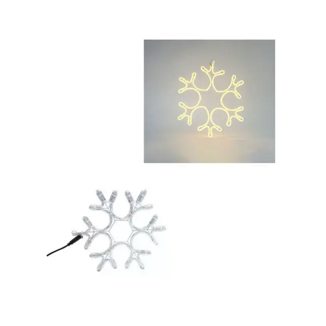 Χιονονιφάδα Led Θερμό Φως με καλώδιο - Christmas snowflake light LED 082339 2