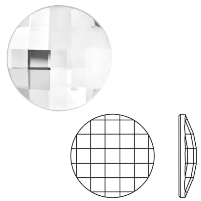 Swarovski 2035 Chessboard Circle Crystal Ø10mm - 2τεμ