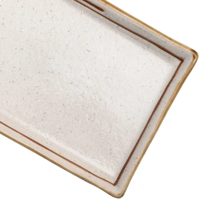 Beauty Home Πιατέλα πορσελάνης Gaia Αrt 7702-1 19x12 Εκρού 3