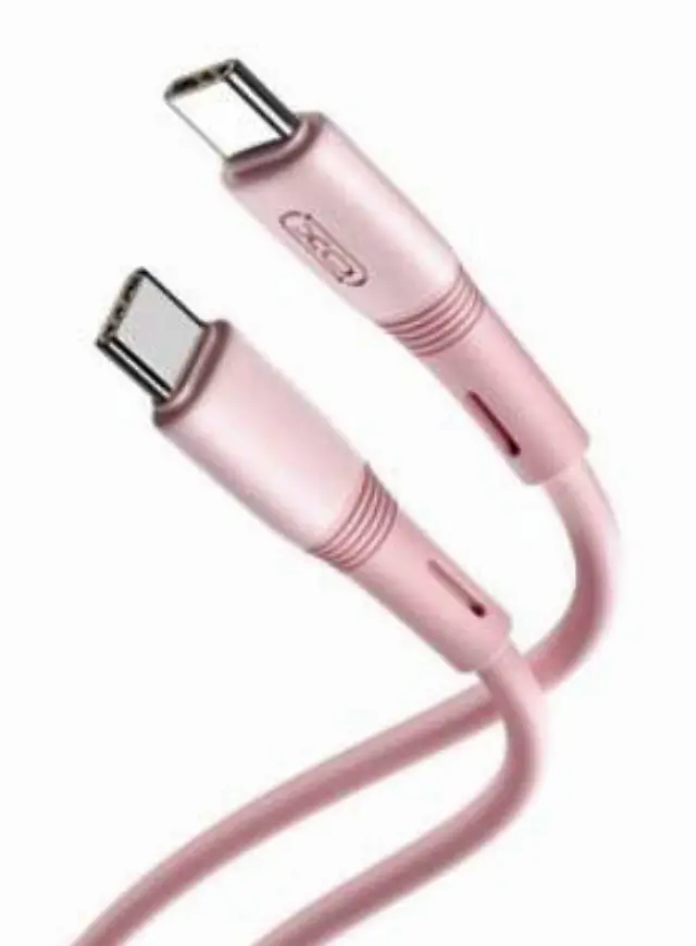 XO NB-Q226B Καλώδιο Φόρτισης - Data 60W Type-C σε Type-C 1m Ροζ 16.005.0250