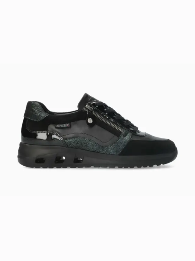 Mephisto Sneakers Γυναικείο δέρμα/δέρμα Nubuck Μαύρο MEP/LILAS BLACK 3