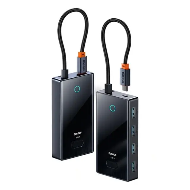 Baseus Docking Station PioneerJoy 4x USB-A 3.0 USB-C Gray