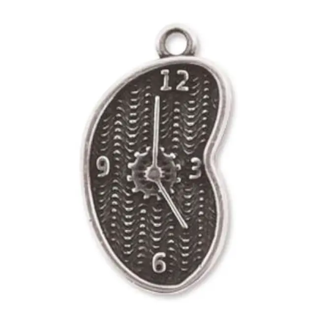Χυτό Pewter - Palette Clock 21x11.7mm - Antique Silver - 1τεμ