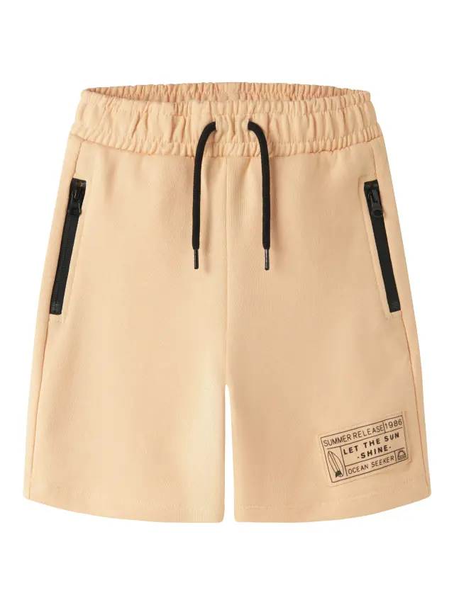 Name It Σορτς αγορίστικο πλεκτό Ροδακινί NKMFAVNE SWEAT SHORTS UNB - 13241250