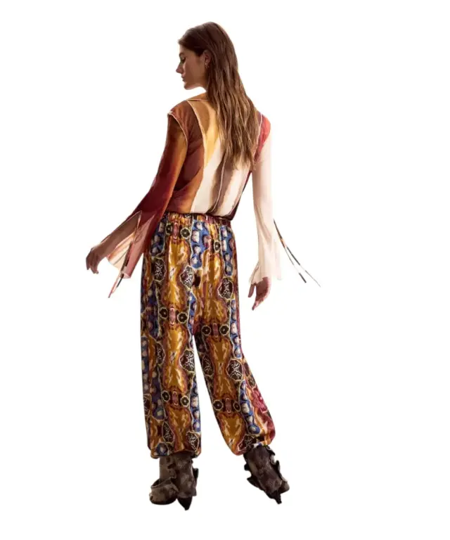 Desigual - Γυναικείο Παντελόνι Beattle Palazzo Lacroix 26SWPW49-9019 Πολύχρωμο 3