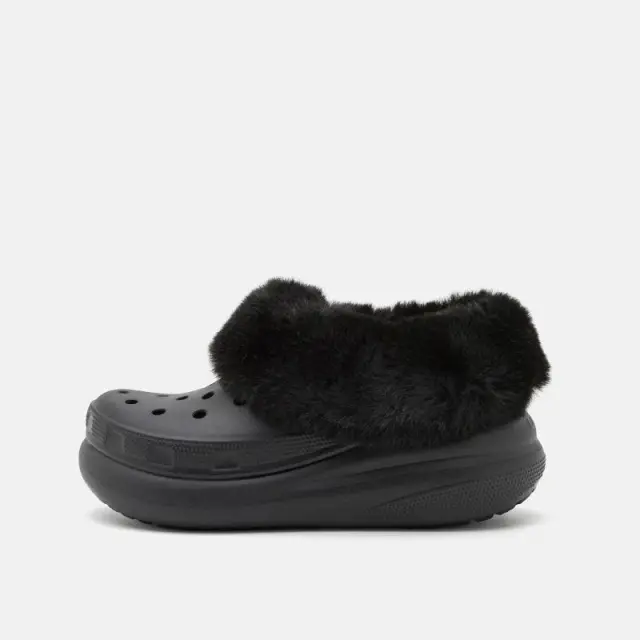 Σαμπό Crocs Με Γουνάκι Furever Crush Black 208446-001 Μαύρο - 39-40
