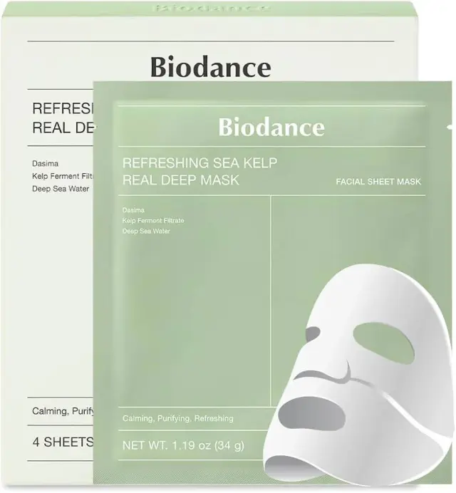 Biodance Refreshing Sea Kelp Real Deep Mask 1τμχ για Αναζωογόνηση και Καταπράυνση
