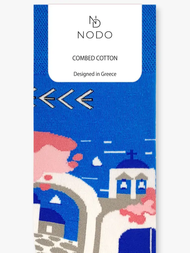 NODO Βαμβακερή Κάλτσα με Σχέδια Greek Island 3