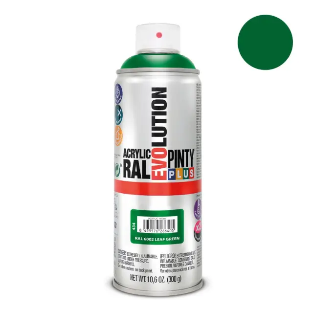 Pinty Plus Evolution Gloss Σπρέι βαφής ακρυλικό 400ml Leaf Green / RAL6002