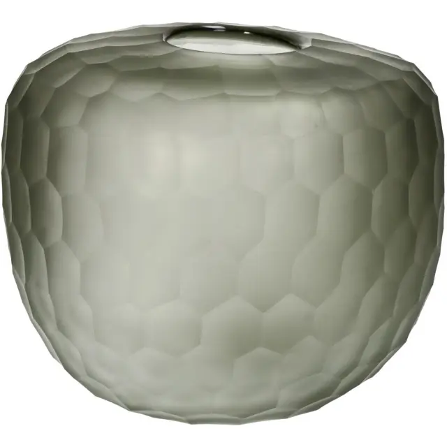 Βάζο Καφέ Γυαλί 20x17x16cm