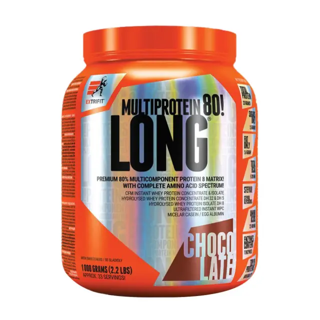Extrifit Long 80 Multiprotein chocolate, 1000-g