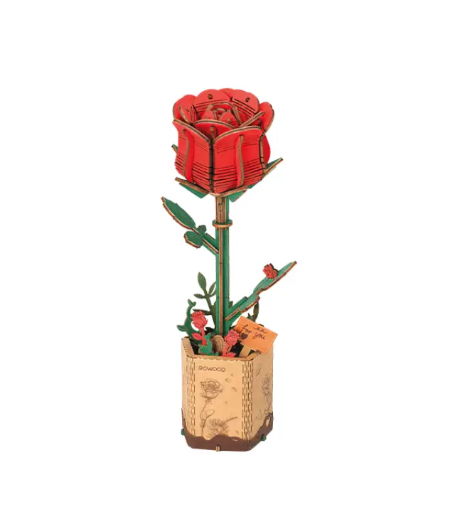 Robotime Wooden Bloom Craft Red Rose TW042