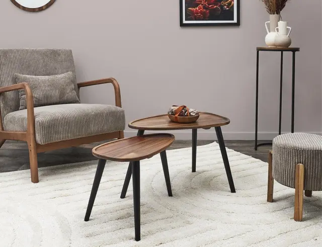 Σετ Τραπεζάκια Σαλονιού Home Deco Factory με διαστάσεις 60x39x40cm και 50x34.5x31cm - 2 τεμάχια HD0291 2